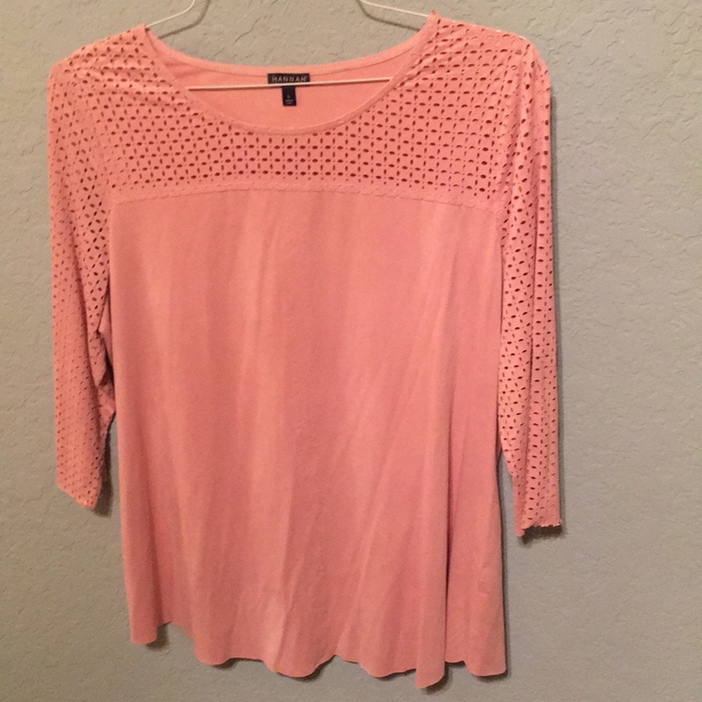 Hannah faux suede blouse